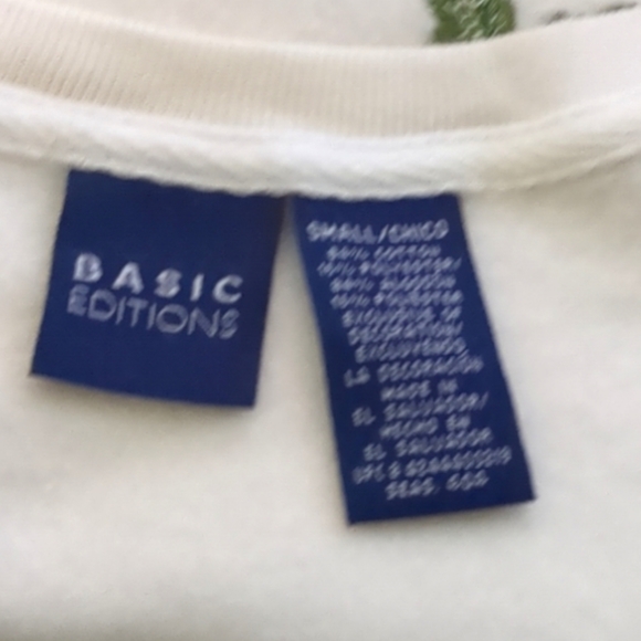 Basic Edition Ivory Flowers Embroidery OverSize Top Size S - Picture 9 of 9